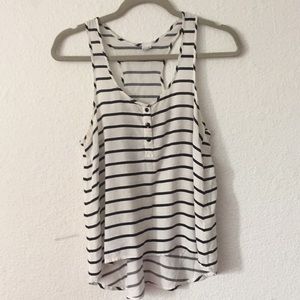 • H&M Striped Black White Tank Top •